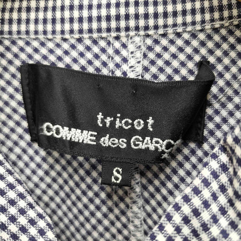トリココムデギャルソン tricot COMME des GARCONS 00S ギンガムチェック丸襟ジャケット レディース JPN:S