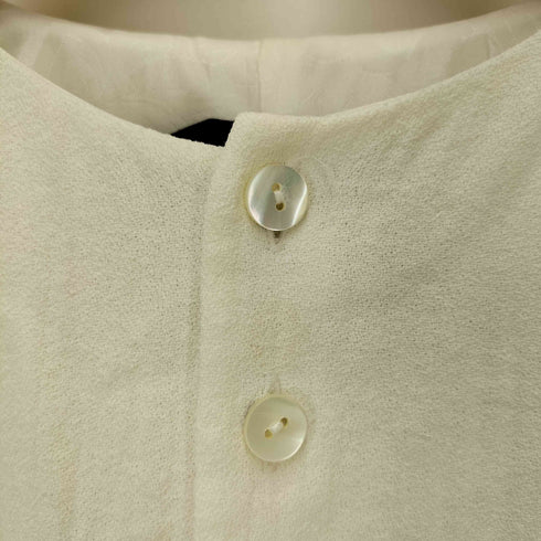 トリココムデギャルソン tricot COMME des GARCONS 90-00S 裏地花柄 L/S ノーカラーブラウス レディース