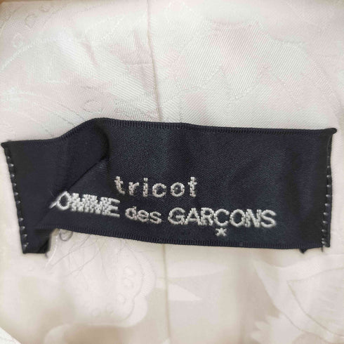トリココムデギャルソン tricot COMME des GARCONS 90-00S 裏地花柄 L/S ノーカラーブラウス レディース