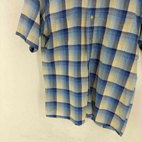 TRENT MADE IN MACAU コットンポリ チェックS/Sシャツ メンズ import:M