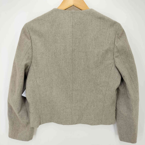トリココムデギャルソン tricot COMME des GARCONS 90S 裏地チェック ウールノーカラージャケット レディース JPN:S