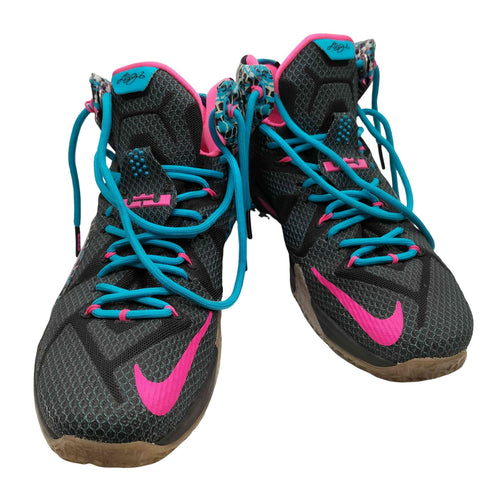 ナイキ NIKE LEBRON 12 BLACK/BLACK-PINK POW-BLUE LAGOON メンズ JPN:27.5