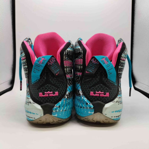 ナイキ NIKE LEBRON 12 BLACK/BLACK-PINK POW-BLUE LAGOON メンズ JPN:27.5