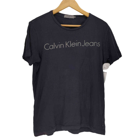 カルバンクラインジーンズ Calvin Klein Jeans SLIMFIT フロントロゴプリントクルーネックTシャツ メンズ JPN:L