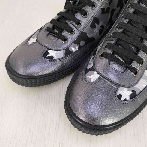 ジミーチュウ JIMMY CHOO スター 星刺繍 ミドルカットスニーカー メンズ 42 1/2