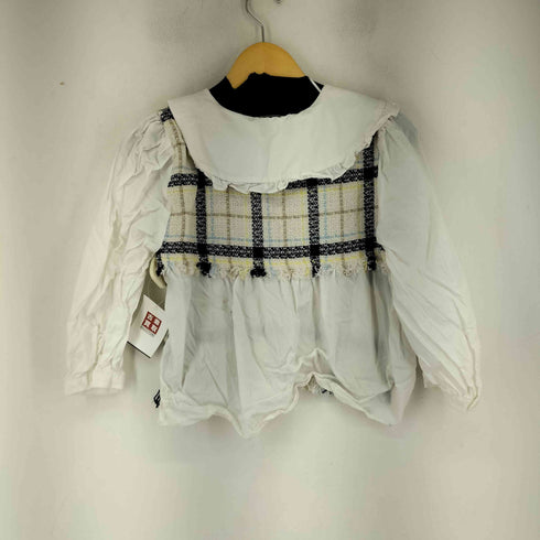ザラ ZARA ツイード切替 L/S ブラウス レディース import:L