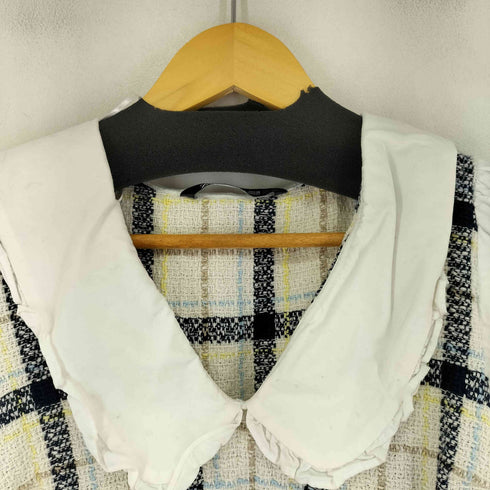 ザラ ZARA ツイード切替 L/S ブラウス レディース import:L