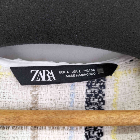 ザラ ZARA ツイード切替 L/S ブラウス レディース import:L
