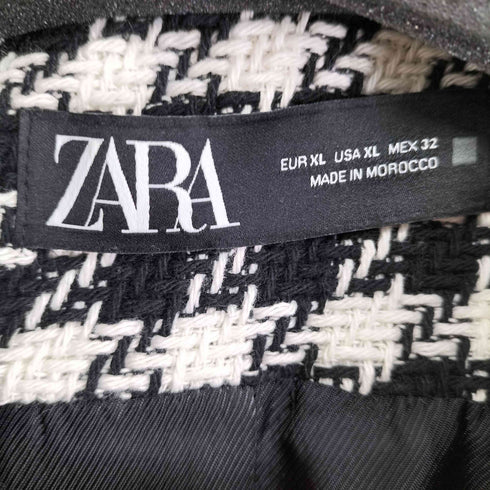 ザラ ZARA 22AW ハウンドトゥース チェック ジャケット レディース import:XL