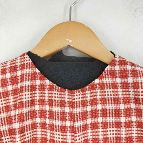 CELLENDI PARIS パフスリーブチェックワンピース レディース import:XL