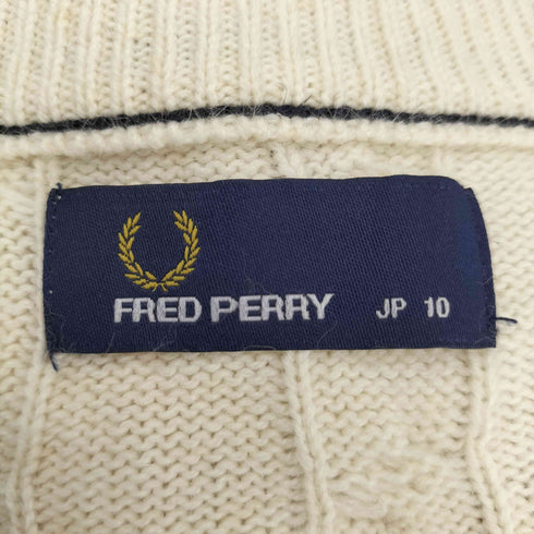 フレッドペリー FRED PERRY 刺繍ロゴ Vネック チルデンニット メンズ 10
