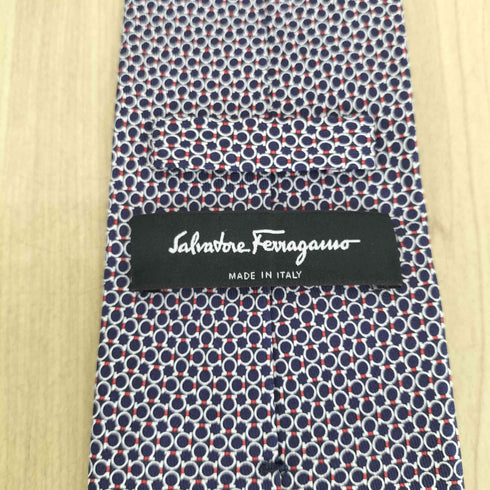 サルヴァトーレフェラガモ Salvatore Ferragamo 総柄シルクネクタイ メンズ