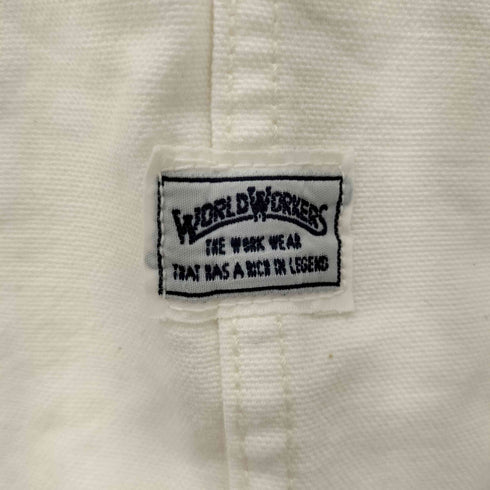 ワールドワーカーズ WORLD WORKERS 90-2000S ペインター デニムオーバーオール ホワイト メンズ import:L