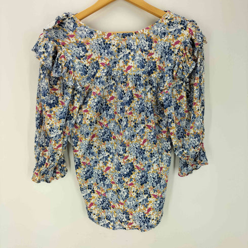 ローレンラルフローレン LAUREN RALPH LAUREN フラワー柄 フリルカットソー レディース JPN:M