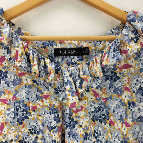 ローレンラルフローレン LAUREN RALPH LAUREN フラワー柄 フリルカットソー レディース JPN:M