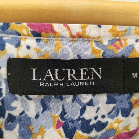 ローレンラルフローレン LAUREN RALPH LAUREN フラワー柄 フリルカットソー レディース JPN:M