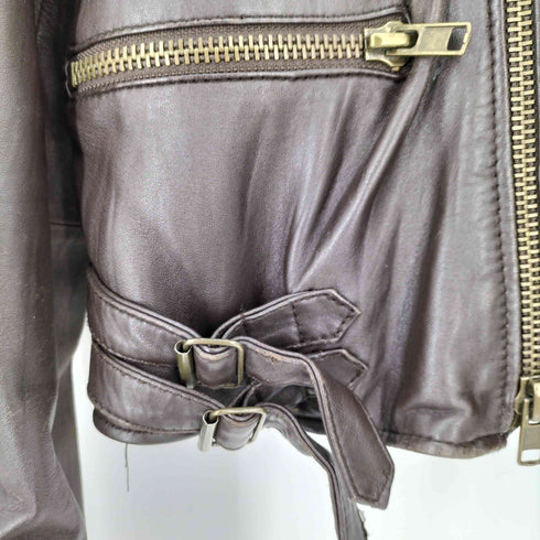 ゴア goa クロップドライダースジャケット ラムレザー leatherjacket Y2K レディース JPN:M
