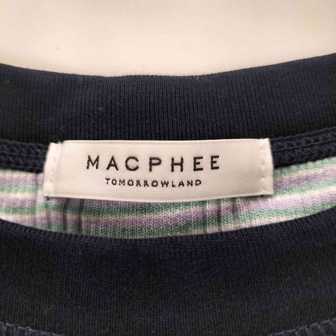 マカフィー MACPHEE シルキーマルチボーダー ショートスリーブプルオーバー レディース JPN:S