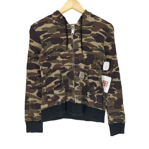 カーハート Carhartt カモフラサーマルジップパーカー レディース JPN:S
