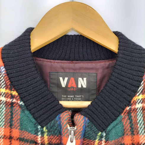 ヴァンヂャケット VAN JAC チェック ウールブルゾン メンズ