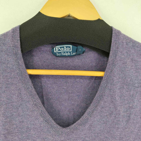 ポロバイラルフローレン Polo by RALPH LAUREN 90s スモールポニー刺繍 vネック カシミヤ混 ニット レディース FREE