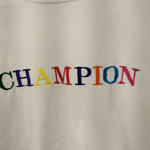 チャンピオン Champion BIG T-SHIRT WHITE フロントロゴ刺繍 レディース import:M