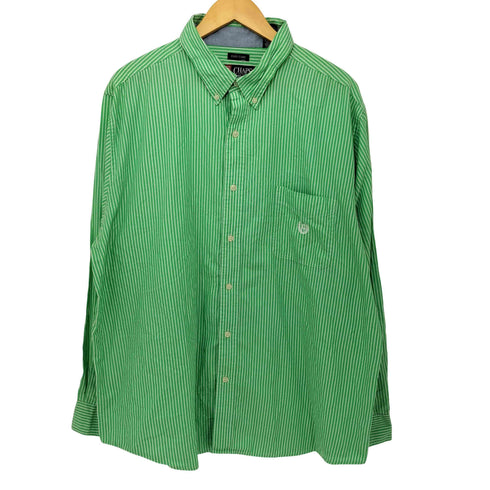 チャップス CHAPS 00S ストライプ ボタンダウン ロングスリーブシャツ メンズ import:XXL