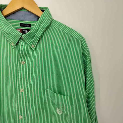 チャップス CHAPS 00S ストライプ ボタンダウン ロングスリーブシャツ メンズ import:XXL