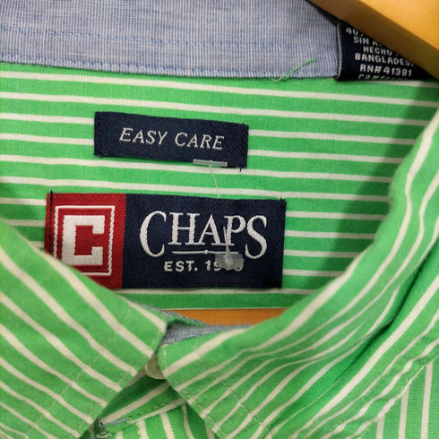 チャップス CHAPS 00S ストライプ ボタンダウン ロングスリーブシャツ メンズ import:XXL