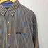 チャップス CHAPS 00S ストライプ ボタンダウン ロングスリーブシャツ メンズ import:XXL