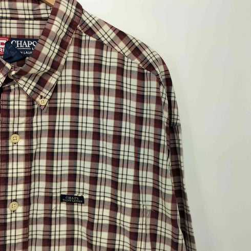チャップスラルフローレン CHAPS RALPH LAUREN 90S チェック ボタンダウン ロングスリーブシャツ メンズ import:XXL