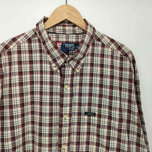 チャップスラルフローレン CHAPS RALPH LAUREN 90S チェック ボタンダウン ロングスリーブシャツ メンズ import:XXL
