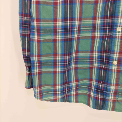 チャップス CHAPS 00S ロゴ刺繍 チェック ボタンダウン ロングスリーブシャツ メンズ XL