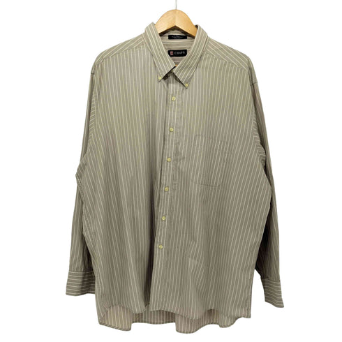 チャップス CHAPS 00S ストライプ ボタンダウン ロングスリーブシャツ メンズ import:XXL