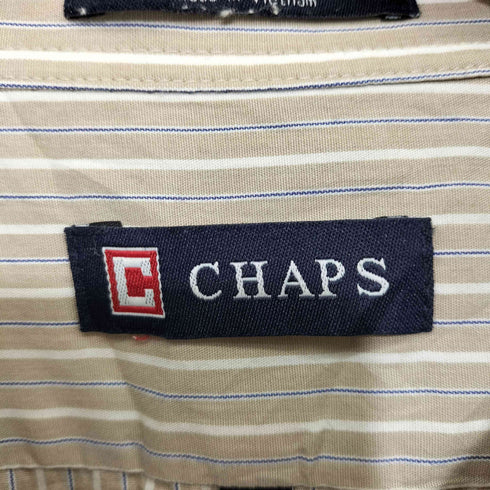 チャップス CHAPS 00S ストライプ ボタンダウン ロングスリーブシャツ メンズ import:XXL