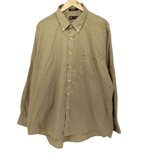 チャップス CHAPS コットンポリ ボタンダウン ロングスリーブシャツ メンズ XXL