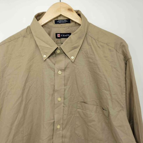 チャップス CHAPS コットンポリ ボタンダウン ロングスリーブシャツ メンズ XXL