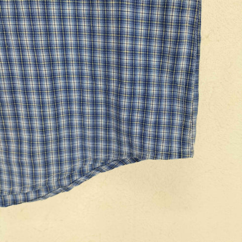 チャップス CHAPS ロゴ刺繍半袖チェックボタンダウンシャツ メンズ JPN:M