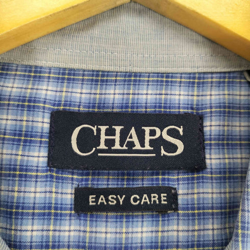 チャップス CHAPS ロゴ刺繍半袖チェックボタンダウンシャツ メンズ JPN:M