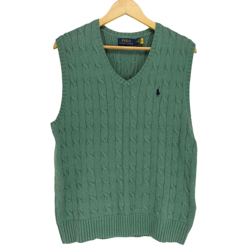 ポロラルフローレン POLO RALPH LAUREN ポニー刺繍ケーブルニットベスト メンズ JPN:M