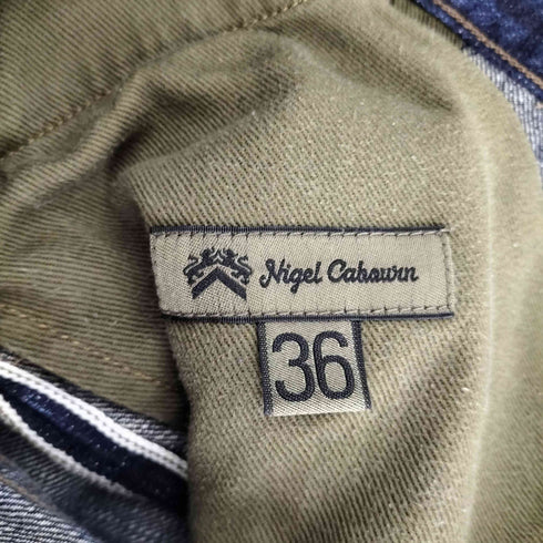 ナイジェルケーボン NIGEL CABOURN インディゴデニム シンチバック メンズ 36