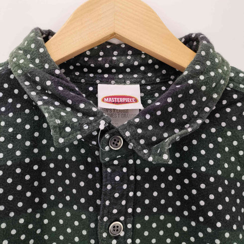 マスターピース MASTERPIECE ドット柄 ブロックチェック ネルシャツ メンズ JPN:XL