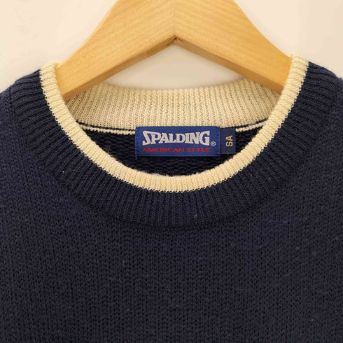 スポルディング SPALDING 刺繍ロゴ ストライプニット メンズ SA