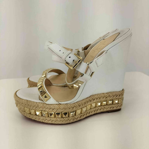 クリスチャンルブタン CHRISTIAN LOUBOUTIN スタッズ装飾 ウェッジソール パンプス レディース EUR:39