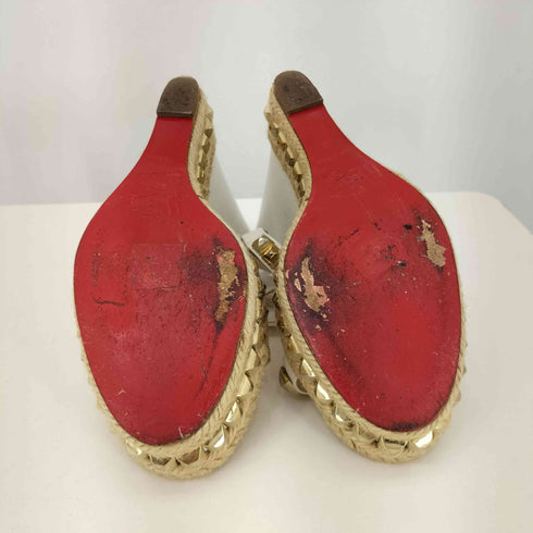 クリスチャンルブタン CHRISTIAN LOUBOUTIN スタッズ装飾 ウェッジソール パンプス レディース EUR:39