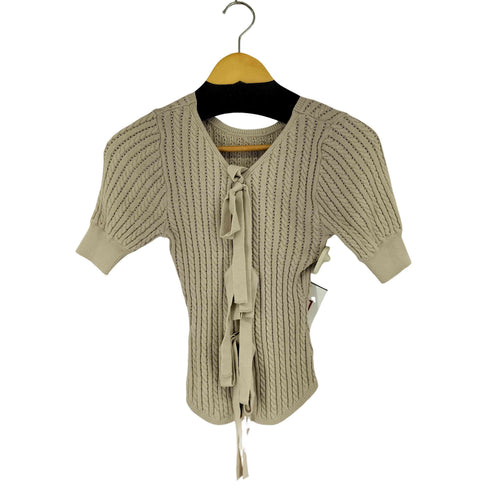 スナイデル snidel バックオープンリボンニットTOPS レディース ONE SIZE