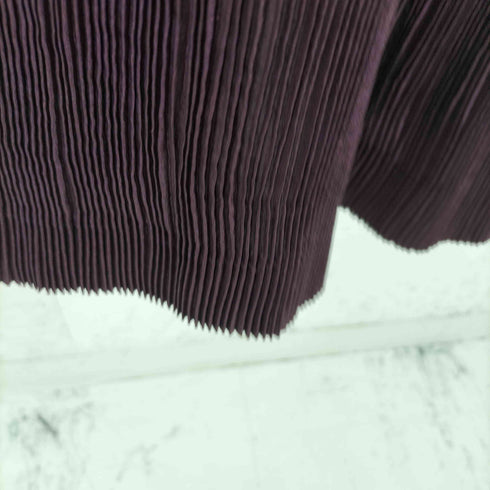 イッセイミヤケ ISSEY MIYAKE ボーダー プリーツ エプロン レディース