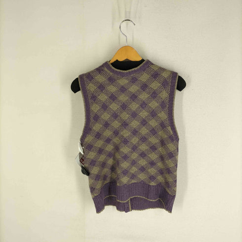 イッセイミヤケ ISSEY MIYAKE 70S オールスタイルタグ アーガイル柄 ニットベスト レディース