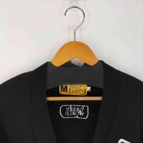 エムエーエムシー MAMC フロント刺繍カーディガン オーバーサイズ サガラ メンズ import:L