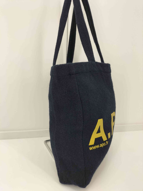 アーペーセー A.P.C. ゴールドプリント ウールトートバッグ レディース